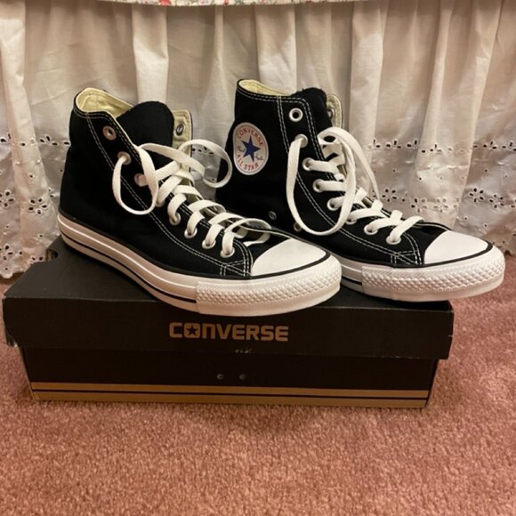 Converse black high top SZ 9 VEUC - Picture 2 of 5